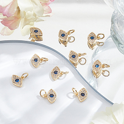 10шт латунные подвески из кубического циркония с микро-паве KK-ME0001-75