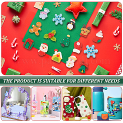 30шт 15 вида стилей Рождественская тема непрозрачные кабошоны из смолы CRES-BC0001-08