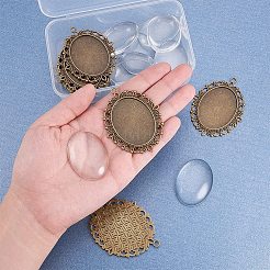 Овальная прозрачная крышка из кабошона DIY-PH0018-96AB