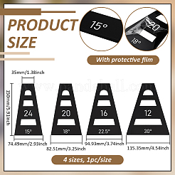 4шт набор акриловых клиновидных форм&nbsp;AJEW-BC0009-29