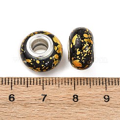 Европейские бусины-рондель из непрозрачной смолы&nbsp;RESI-Z046-01C