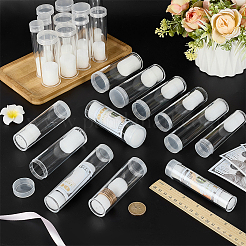 24 шт. 6 стиля прозрачная пластиковая трубка для хранения монет AJEW-FG0008-02