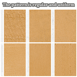 6 шт. 6-х видовая акриловая резная скалка AJEW-BC0006-51