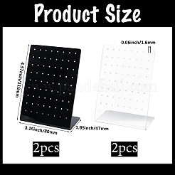 4шт 2-х цветные акриловые подставки для сережек&nbsp;EDIS-SP0001-04A