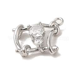 Латунные микро проложить кубического циркония подвески KK-D091-04P