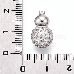 925 серебряная микро-паве прозрачные кубические цирконии европейские застежки STER-T007-142P