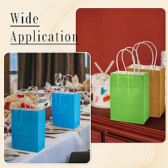 12 шт. 6-х цветные однотонные крафт-бумажные пакеты&nbsp;AJEW-TA0002-64B