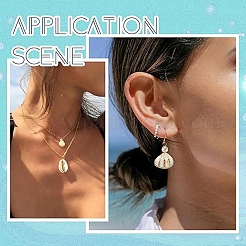 18 шт. 9 стиля подвески из натуральных ракушек с гальваническим покрытием&nbsp;BSHE-YW0001-08