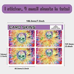 Прямоугольные пластиковые водонепроницаемые наклейки для карт из ПВХ DIY-WH0432-178