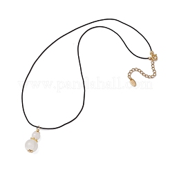 Ожерелья с подвеской в виде тыквы из натурального селенита NJEW-JN05246-03