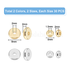 120 шт. 4 стиля 304 нержавеющая сталь разделительные бусины&nbsp;STAS-UN0050-38