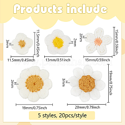 100 шт. 5 аксессуара для украшения из полиэстера DIY-BC0015-11