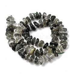 Нити бусин из натурального зеленого рутилированного кварца&nbsp;G-L649-C02-01