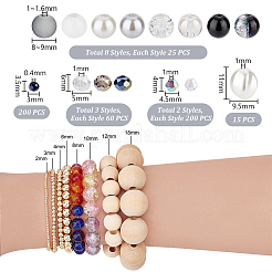 995шт 15 стиля стеклянные бусины GLAA-PH0003-17