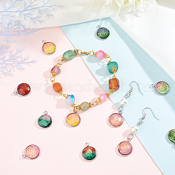 36 шт. подвески из смолы с двухцветной печатью&nbsp;FIND-DC0001-22