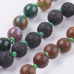 Нейлон кисточкой подвесные ожерелья NJEW-JN02075