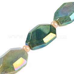 Гальванические натуральный агат бисер пряди G-L604-B01-01D