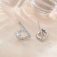 Серьги-гвоздики из латуни и стекла&nbsp;EJEW-Q014-22P