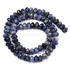 Природный содалит бисер нитей&nbsp;G-C259-A23-5x8mm