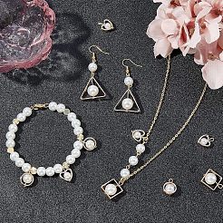 80 шт. 4 подвески из АБС-пластика с имитацией жемчуга PACR-CA0001-11