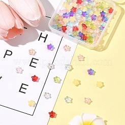 120шт 9 цвета прозрачные окрашенные распылением стеклянные бусины GLAA-FS0002-13