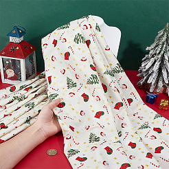 Полиэстеровая ткань с рождественским принтом DIY-WH0308-623C