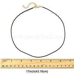 Изготовление ожерелья из черного вощеного шнура 36 шт. NCOR-FS0001-05G