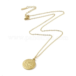 Ионное покрытие(ip) 304 нержавеющая сталь подвески ожерелья для женщин NJEW-B080-09G