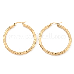 Серьги-кольца из нержавеющей стали 304 X-EJEW-H322-17G