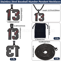 667 ожерелья из нержавеющей стали с цепочкой-коробкой&nbsp;NJEW-BBC0001-35E-EB