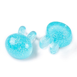 Кабошоны в виде кролика из прозрачной эпоксидной смолы CRES-P035-03E