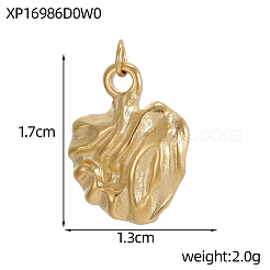 Подвески из текстурированной нержавеющей стали 304&nbsp;STAS-OY010-97G