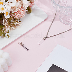 2 шт. подвески в виде бутылки желаний из латуни и стекла HJEW-DR00220