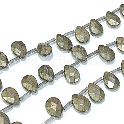 Каплевидные нити из натурального пирита G-I125-67A