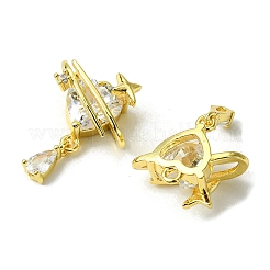 Подвески из латуни с фианитами ко Дню святого Валентина FIND-Z035-03C