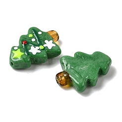 Бусины лэмпворк ручной работы новогодняя тема LAMP-I027-07X