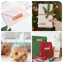 2 рулон прямоугольных бумажных наклеек с надписью «Спасибо»&nbsp;DIY-TA0013-47B