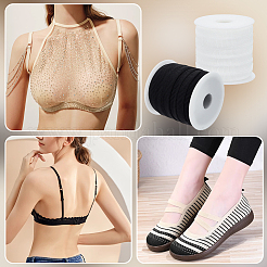 Плоские нейлоновые эластичные шнуры 20 цвета длиной 2 м с волнистым краем. OCOR-FG0002-44