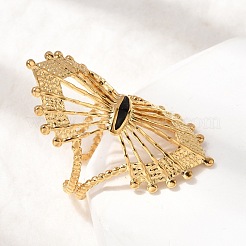 Полые кольца-манжеты из нержавеющей стали 304 для женщин.&nbsp;RJEW-A091-01G