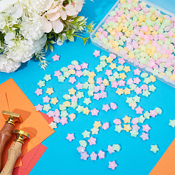 200 шт. светящиеся частицы сургуча в виде отпечатка лапы DIY-CP0009-33