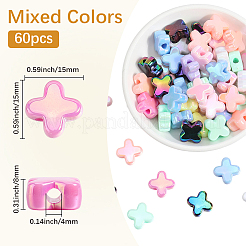 60 шт. акриловые бусины с УФ-покрытием&nbsp;SACR-SP0001-18