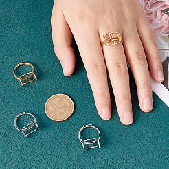 4шт 2 цвета регулируемые компоненты латунного кольца&nbsp;KK-PH0005-29