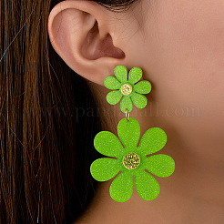 Акриловые серьги-гвоздики с цветком&nbsp;FS-WG7D17E-01