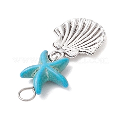 Подвески из синтетической бирюзы PALLOY-JF04259