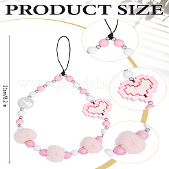 1 шт. акриловые ремешки для мобильного телефона&nbsp;HJEW-LP0002-06B