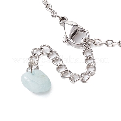 Браслеты на ногу из синтетической бирюзы и натурального пресноводного жемчуга AJEW-AN00628-01