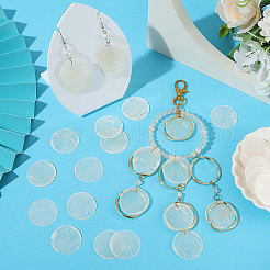 100 шт. подвески из натуральной ракушки капиз&nbsp;SSHEL-SC0001-42