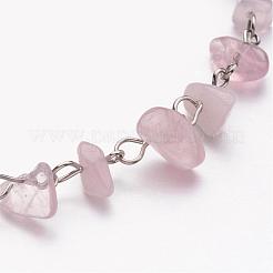 Природных драгоценных камней чип бисерные сандалеты AJEW-AN00175