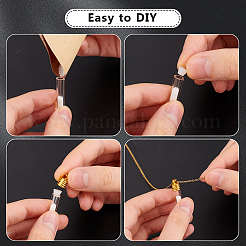 9 комплект 3-х цветных подвесок в виде длинных бутылок из прозрачного стекла&nbsp;FIND-GA0004-62