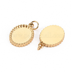 Оправы для подвесок из нержавеющей стали 304 в виде кабошонов STAS-S116-229G